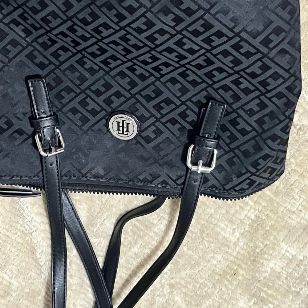 Tommy Hilfiger Navy Monogram Laptop Bag